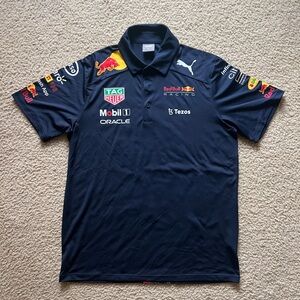 RED BULL POLO JERSEY PUMA MEN’s SIZE MEDIUM